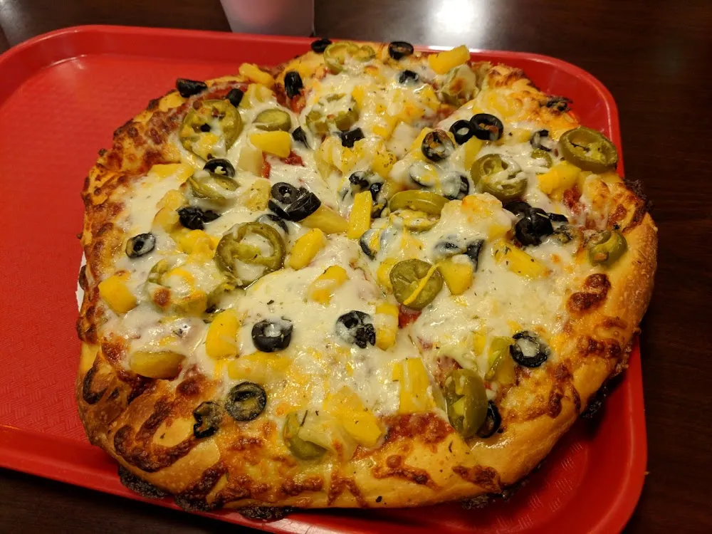 Cheese Pizza with Jalapenos Olives